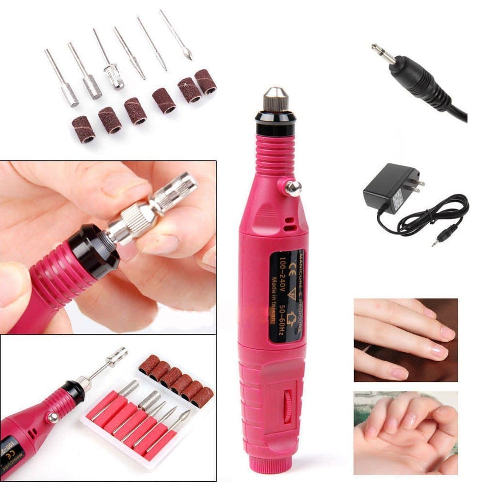 Nail Art Drill KIT, Aooher Professional Finger Toe Nail Care Electric Nail Polishing Machine Manicure Kit Nail