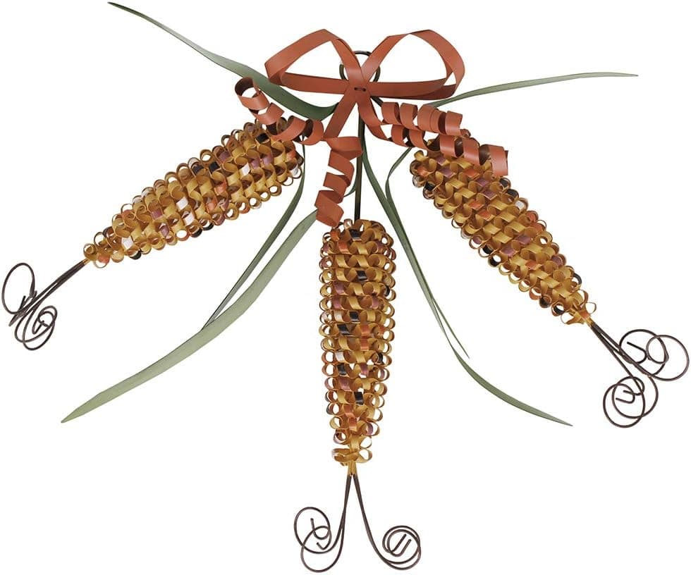 Metal Corn Fall Hanging Decor Decorative Front Door Decor Indoor Outdoor Autumn Home Decor Harvest Thanksgiving Decoration