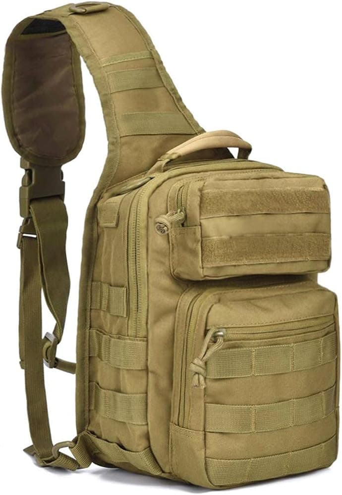 Monoki Tactical Sling Backpack, Military Rover Shoulder Sling Bag Pack, Molle Assault Range Bag Day Pack