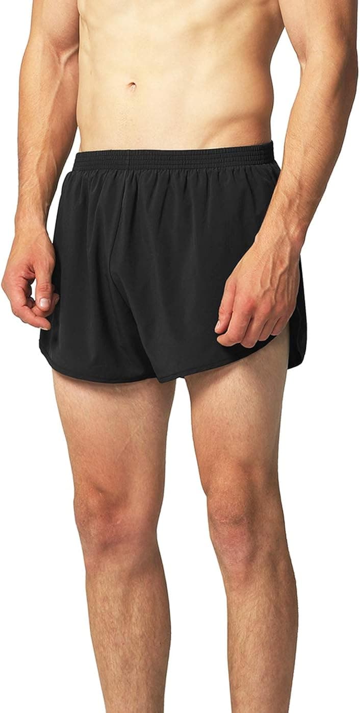EZRUN Mens Lightweight Quick Dry Pace Workout Running Shorts(Black,XL)