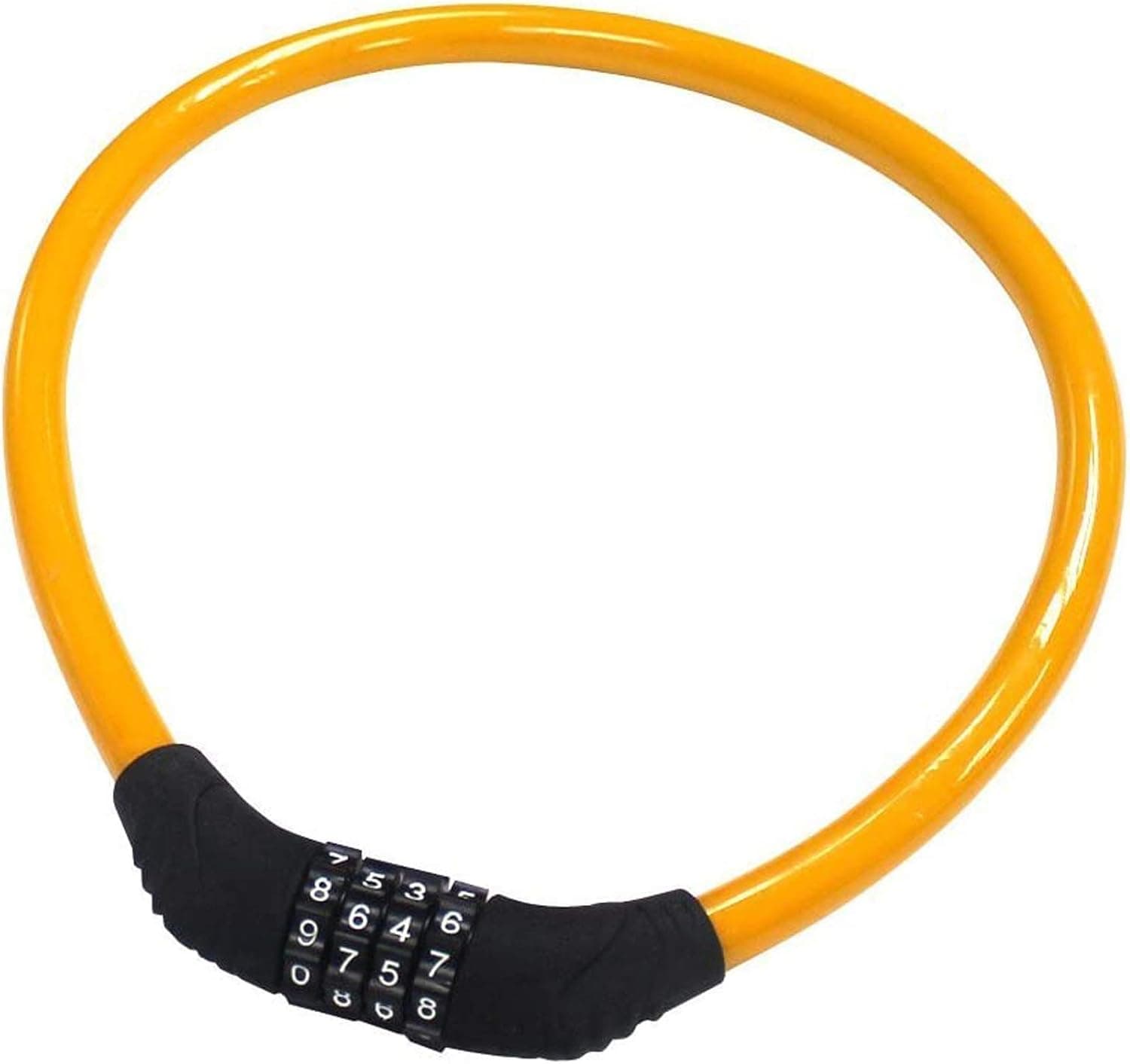 Sanwo Security Bike Lock 4 Digit Resettable Combination Cable Lock for Bicycle, 2 Feet x 1/2 Inch