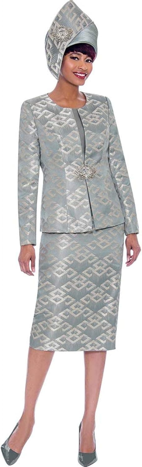 Susanna 3932 Women's 3 Piece Occasion Church Skirt Suit (Hat is not Included)