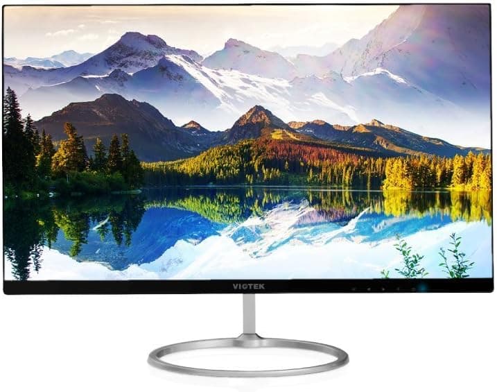 Viotek H250 25 Inch Ultra Thin Computer Monitor with Frameless LED Display 1920 x 1080p, 60Hz, and 2ms with HDMI and VGA, VESA (Renewed)