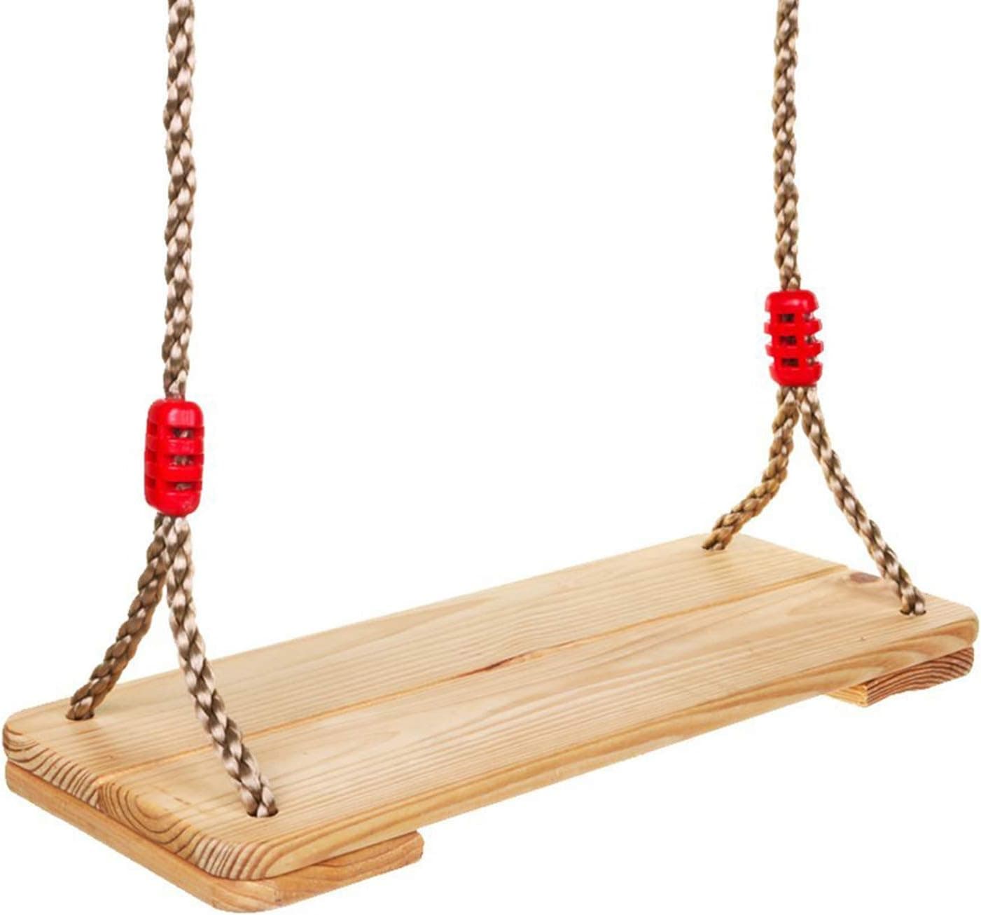 Wooden Tree Swing Seat, Kids Adult Teen Hanging Swings with Sturdy Rope Nylon, Tree Swing Rope Indoor Outdoor Garden Yard Playground, Durable Wood Swings, 220 lbs Capacity