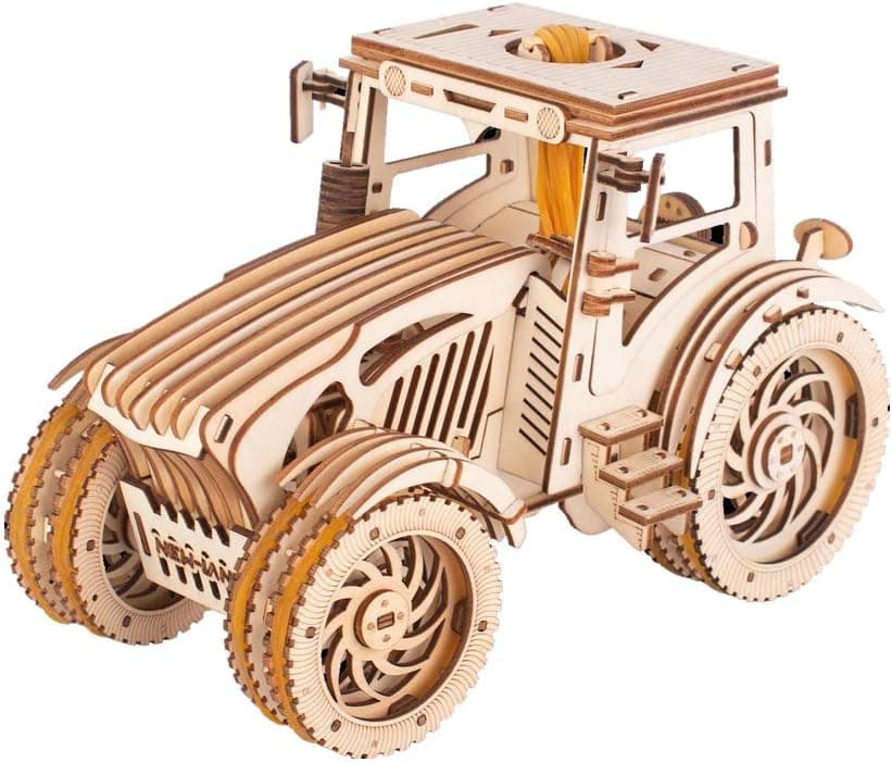 TOYROOM 3D Wooden Puzzle for Teens and Adults Tractor Mechanical Building Model Kit Gear Model 3D Assembly Wooden Puzzle Birthday Gifts for Engineer Husband & Boyfriend