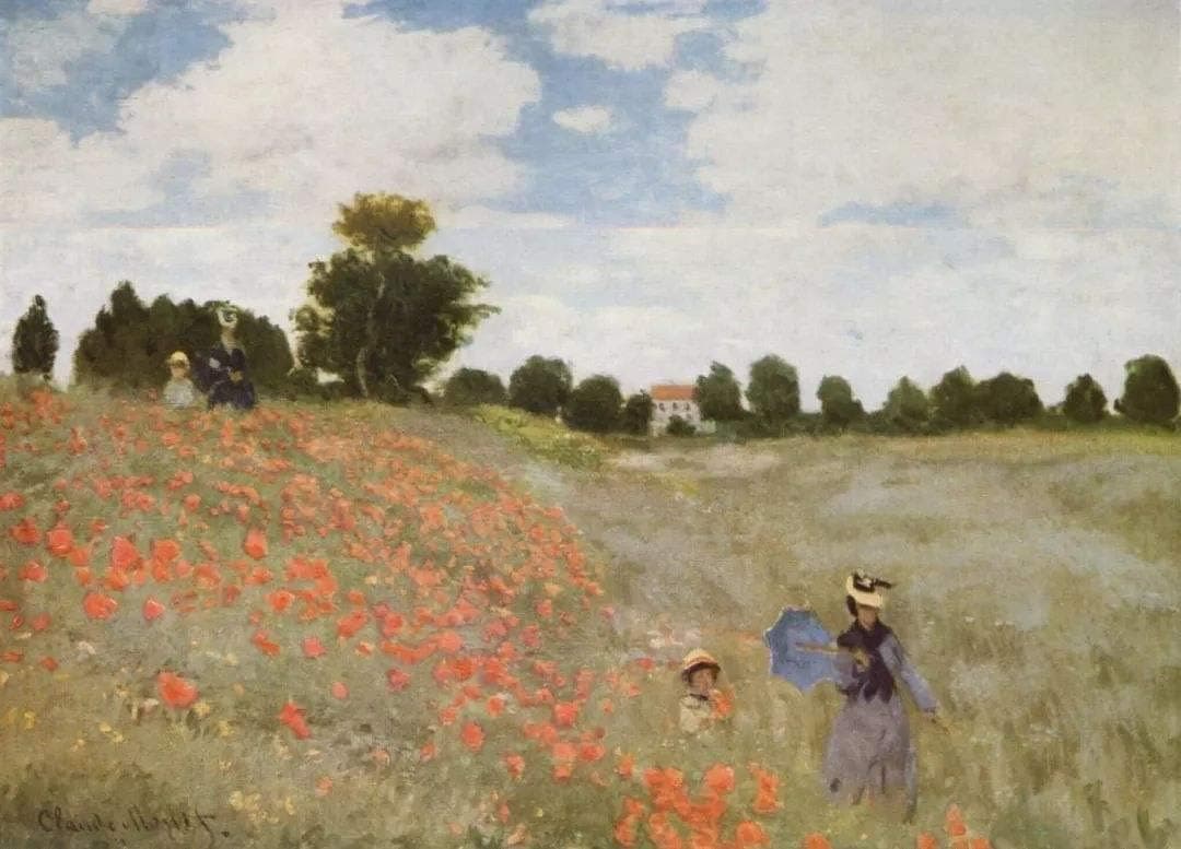 1000 Piece Jigsaw Puzzle - Poppies at Argenteuil by Claude Monet Puzzle Poppy Flower Field Puzzle Kids Adult Teens Reduced Pressure Toy Gift…