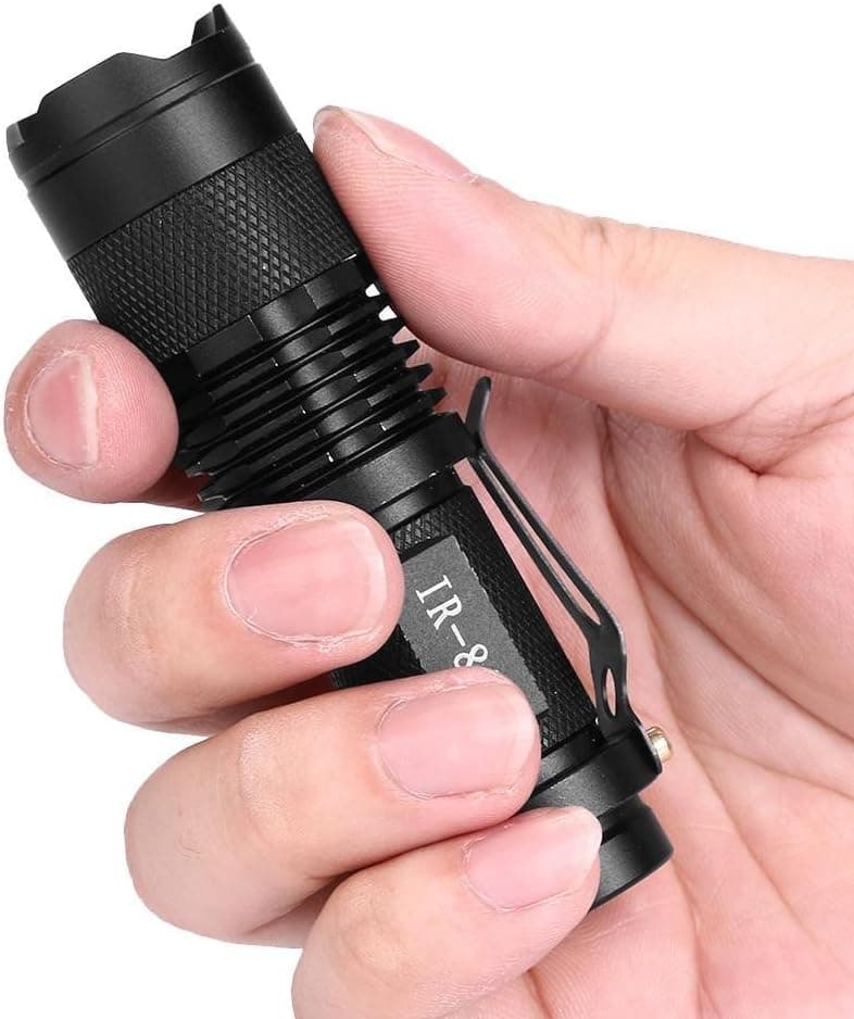 BESTSUN Mini IR Illuminator Flashlight, 5W 850nm Focus Adjustable IR Led Flashlight Infrared Light Torch for Night Vision, Coyote Hog Predator Hunting AA Battery not Included