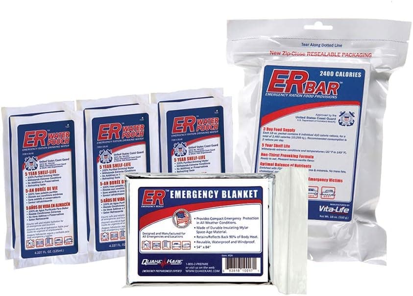 ER Emergency Ready SK1BG 1-Person Basic Bagged Survival Kit