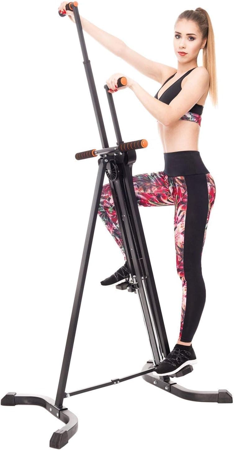 FEIERDUN Vertical Climber Exercise Machine,Full Total Body Workout Folding Cardio Climbing Machine for Women Men