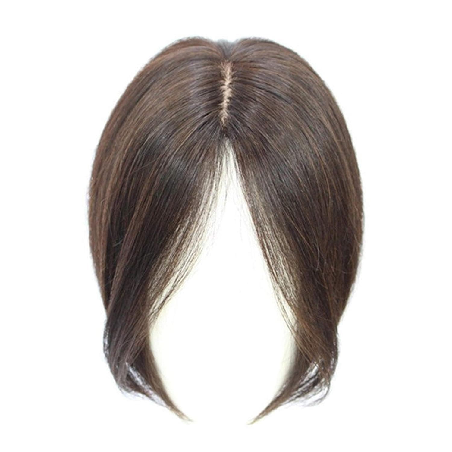Curtain Bangs 2020,Hair Bangs Mid Part Fringe Hair Pieces,Straight Remy Hair Toupees Toppers,No Trace Invisible Reissue Hair (Brown)