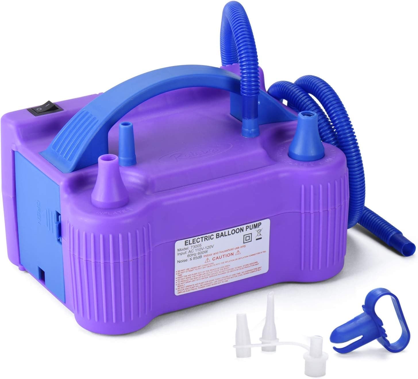 MESHA Electric Balloon Pump Air Pump Inflator Portable Dual Nozzle Pink Air Balloon Pump Filler Inflator/Blower for for Balloon Arch,Balloon Column Stand 110V 600W Air Pump