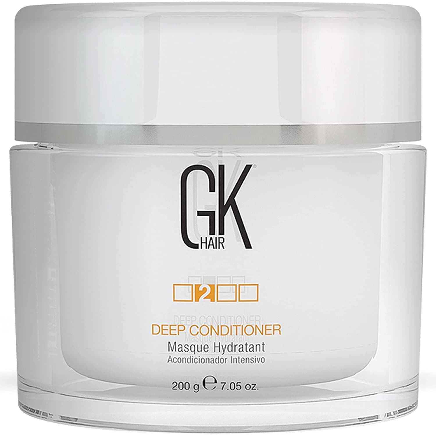 GK HAIR Global Keratin Deep Conditioner Masque Intense Hydrating Repair Treatment Mask for Dry Damaged Color Treated Frizzy Hair Restoration Formula with JOJOBA Seed Oils (7.05 Fl Oz)