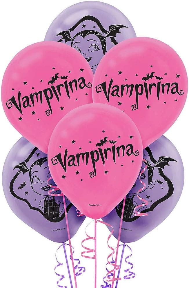amscan Disney Vampirina Latex Balloons, 12", Pack of 6