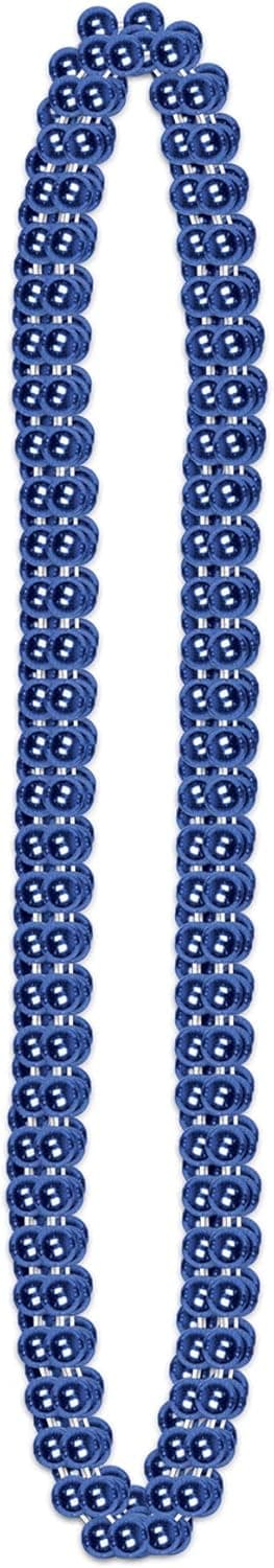 Beistle Small Bead Necklaces, Blue