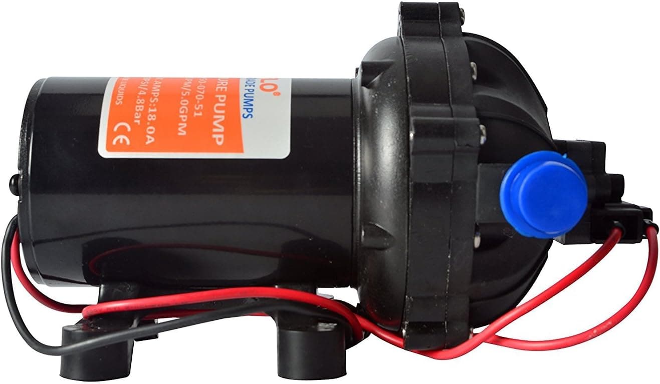 Amarine-made 60 PSI Washdown Deck Wash Pump KIT 12v 5.0 GPM for Caravan Rv Boat Marine Yacht