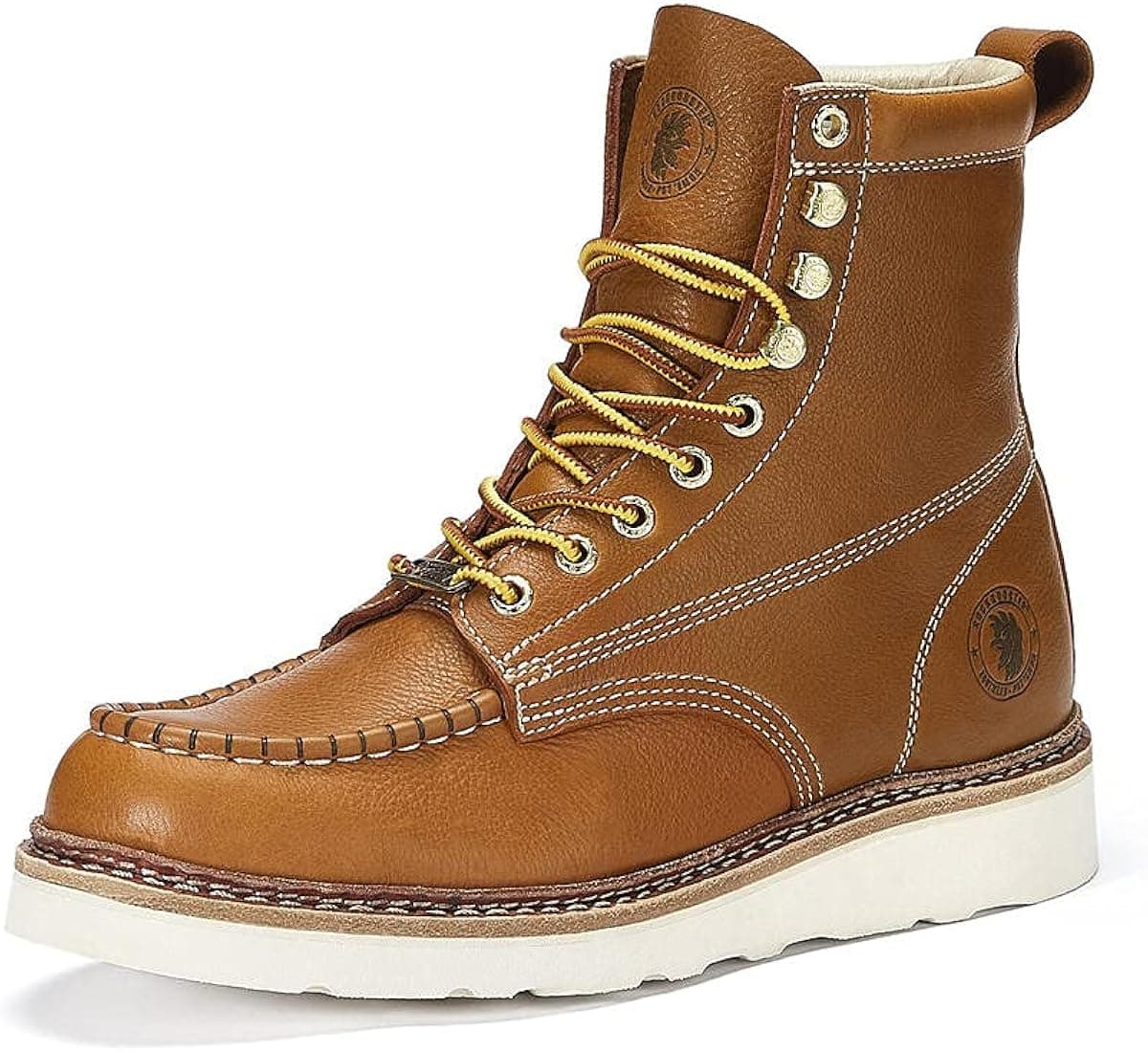 ROCKROOSTER Men's Comfortable Work Boots Non-Slip Wide Casual Shoes, Oil Resistant, Poron XRD, Coolmax, ASTM F2892-18 EH, Anti-Fatigue