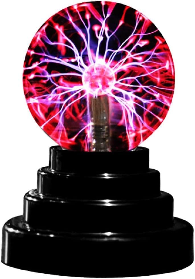 Plasma Ball Light Magic Electric Globe Static Sound Sensory Moon Sensitive Thunder Lightning in Electronic Touch USB or Battery Powered For Parties Decorations Kids Bedroom Toys Home Gifts Nightl Lamp