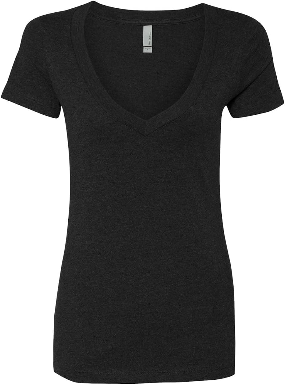 Clementine Apparel Women's Petite Plus Deep V Neck Tee (Pack of 3)
