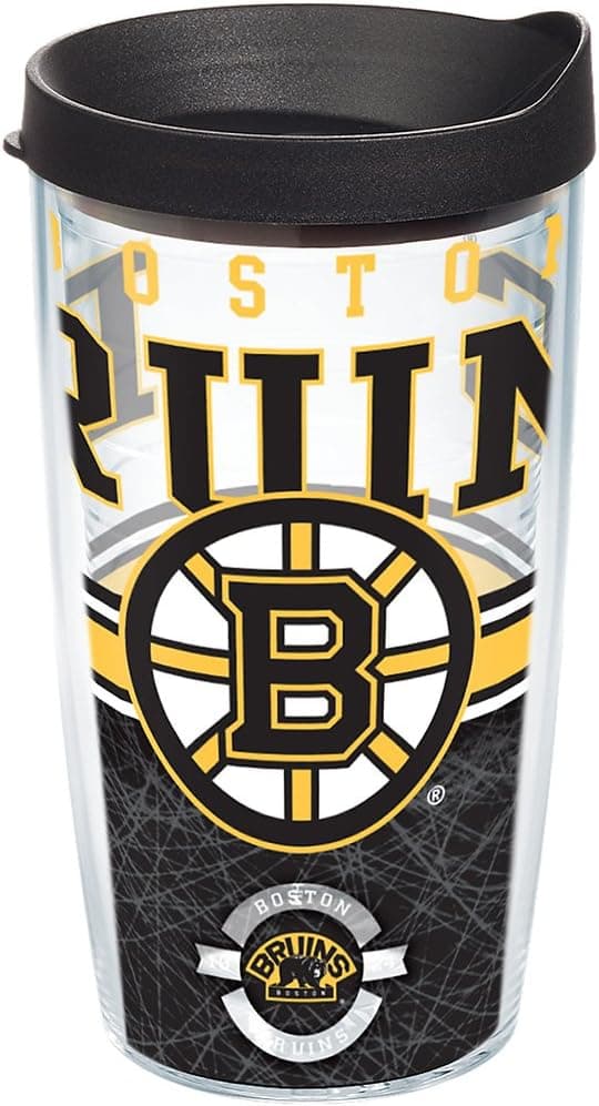 Tervis Made in USA Double Walled NHL Boston Bruins Insulated Tumbler Cup Keeps Drinks Cold & Hot, 24oz, Core