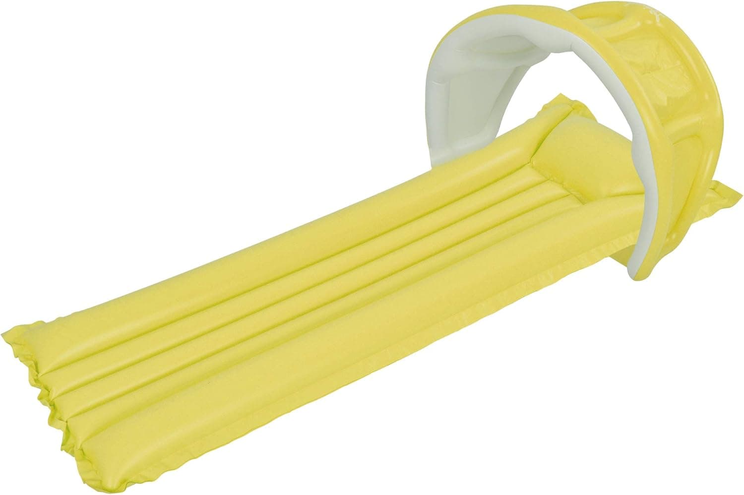 Inflatable Yellow Sunpro Swimming Pool Mattress Raft Float with Removable Sun Canopy, 72-Inch