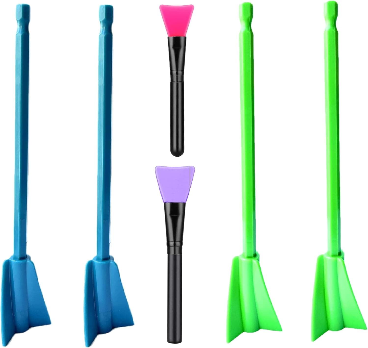 4pcs Epoxy Mixer Paddles 2pcs Silicon Brushes Epoxy Resin Mixer for Drill Paint Mixer Resin Stirrer Without Bubbles Glitter Resin Glazes Resin Molds Mixing Epoxy Tumblers Cups (Blue+Green)