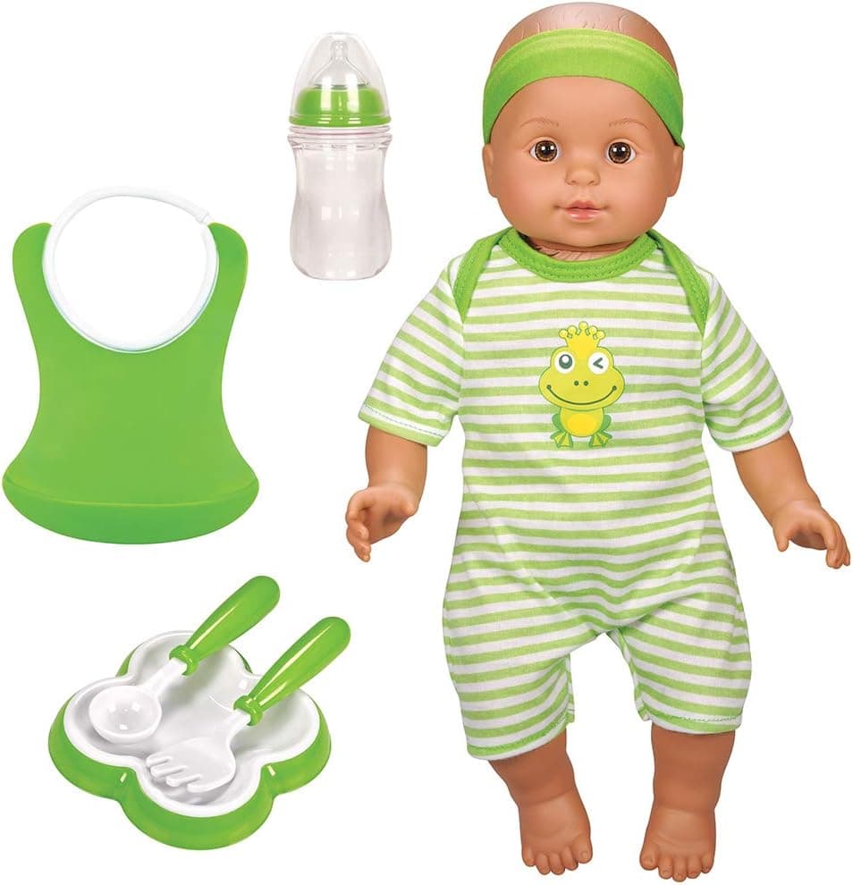 Bumbleberry Babies Deluxe Doll Set 14" Hispanic, Frog