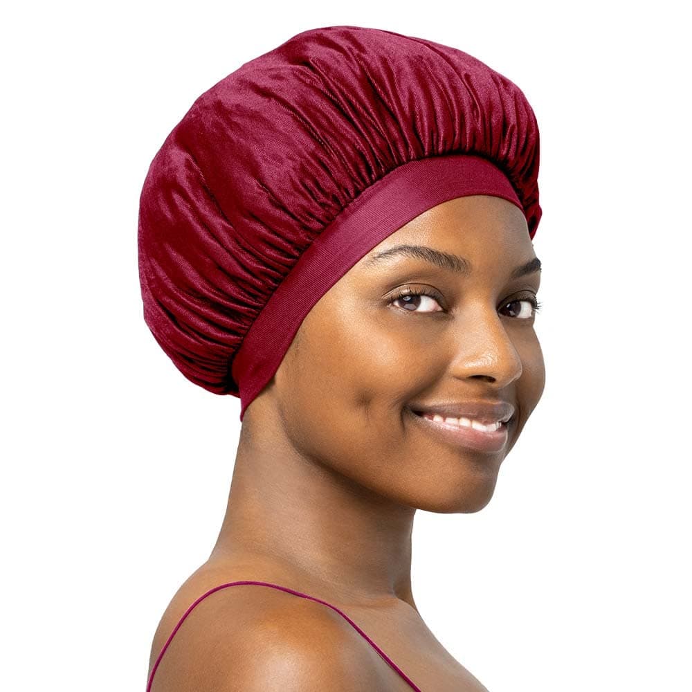 Stay On Satin Satin Edge Bonnet (Burgundy)