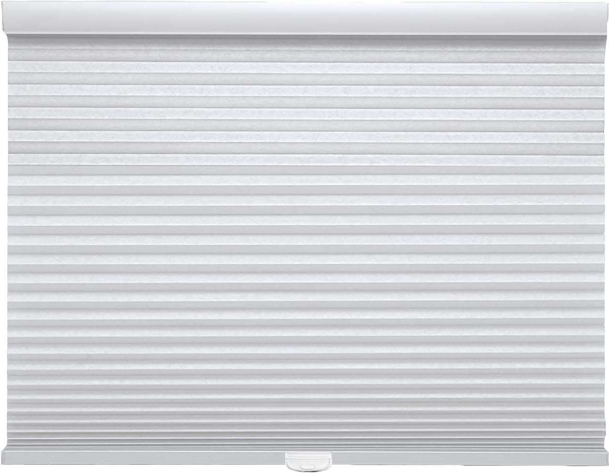 Cordless Light Filtering Cellular Shade White 27" W x 40" H
