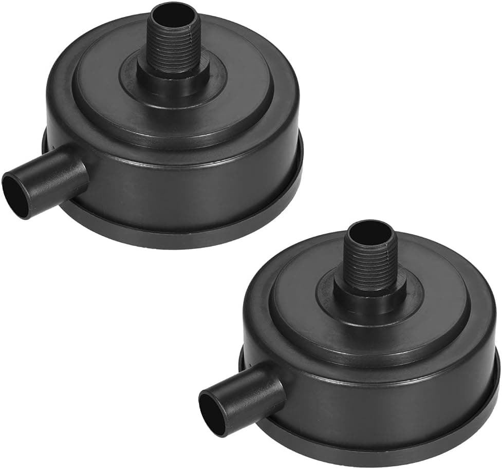 uxcell 2pcs Air Filter Silencer, 1/2 BSP 20mm Thread, 3.15" Height, 4.72" Diameter