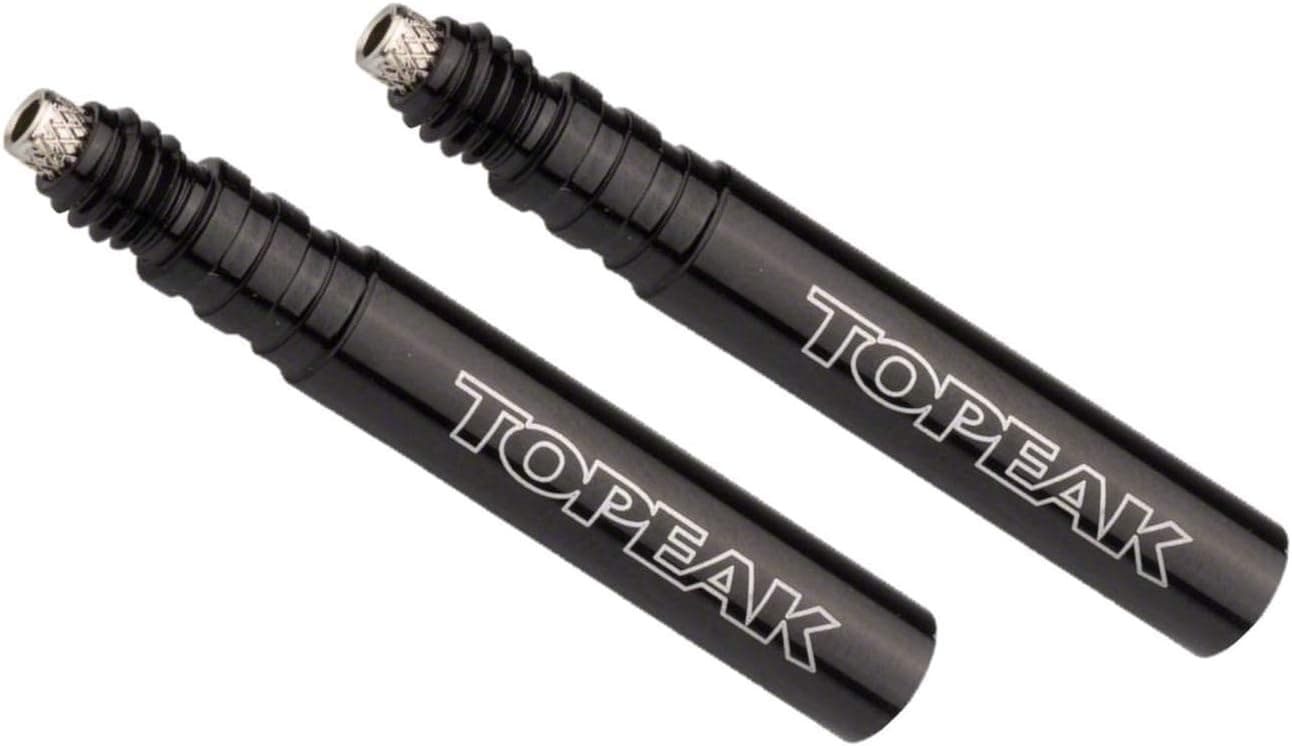 Topeak presta valve extender black, Length 43mm (PAIR - F&R)
