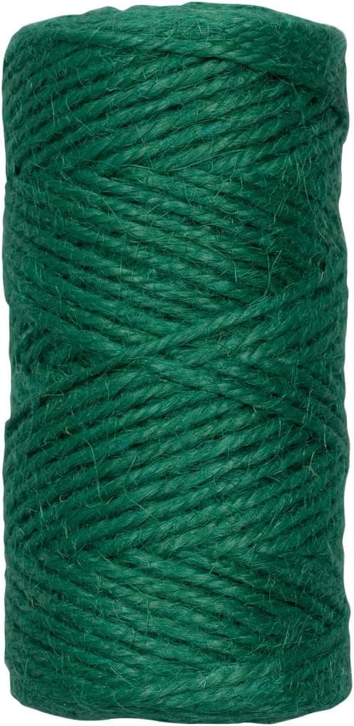 JAM PAPER Kraft Twine - 1/8 x 75 Yards - Green - Sold Individually
