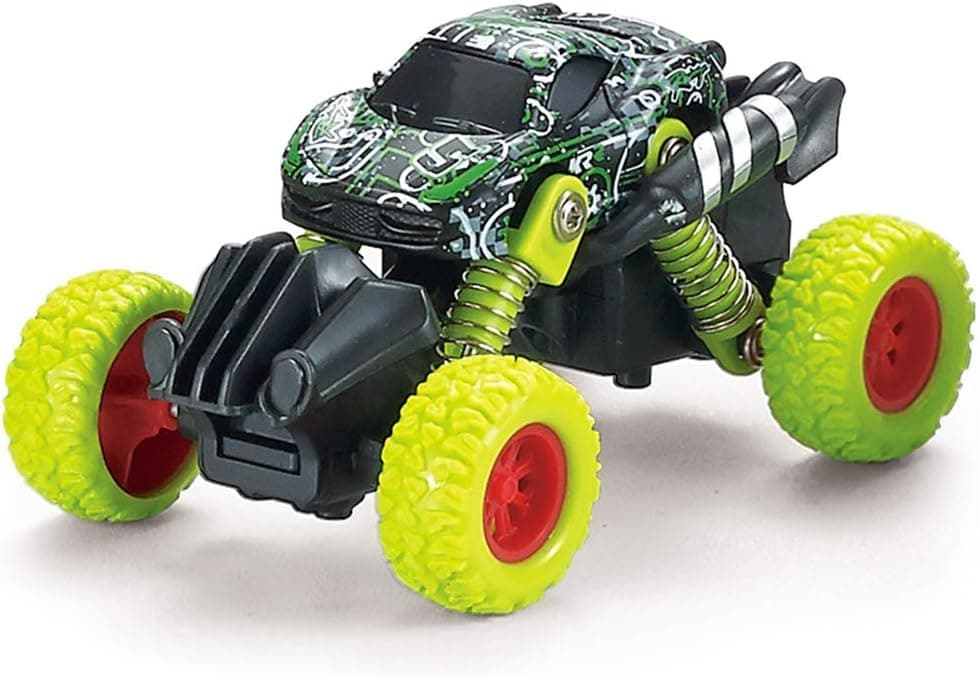 MANIINI Pull Back Cars Toys, Pull Back Vehicles Monster Trucks for Kids Off-Road Die-cast, Tiny Inertia Car Toy for Boys Girls Toddler Gifts Camouflage Series - Green