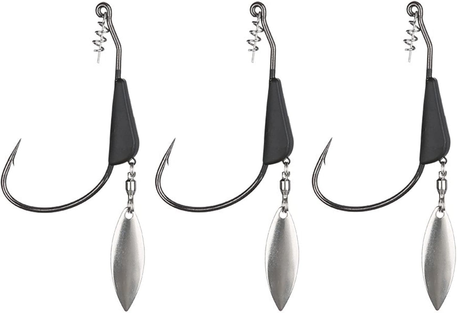 Reaction Tackle Bladed/Tungsten Weighted Swimbait Hooks (3-Pack)
