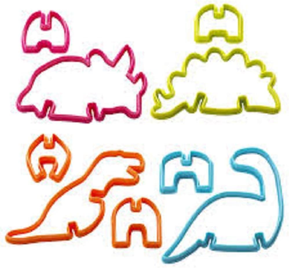 Home-X - Set of 4 3D Dinosaur Cookie Cutters, A Deliciously Fun Kitchen Craft for Kids of All Ages and Great Gift for Friends and Family
