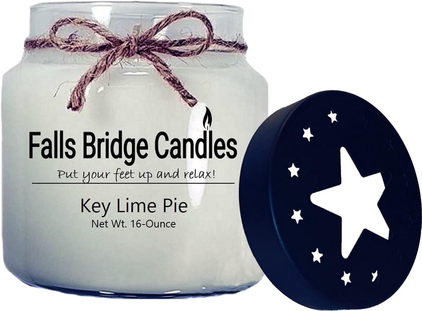 Key Lime Pie Scented Jar Candle, 16-Ounce with Star Lid