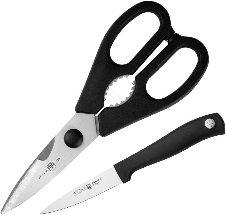 Black Wusthof 2-piece Utility Set with Shears & Paring Knife