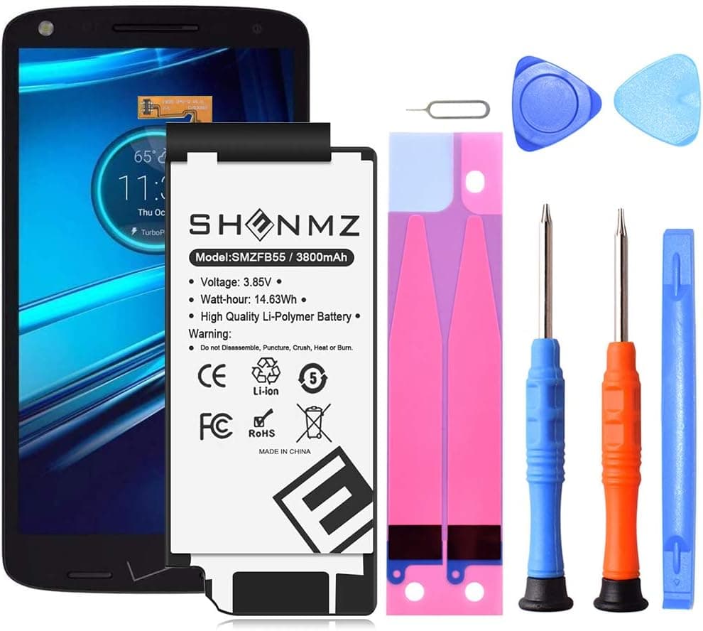 Motorola Droid Turbo 2 Battery,[3800mAh] SNN5958A FB55 Replacement Battery for Motorola Droid Turbo 2 Moto X Force XT1585 with Repair Toolkit