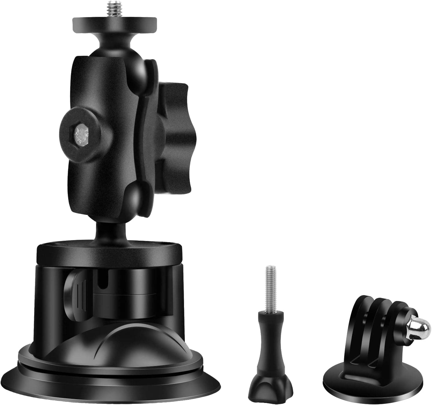 SublimeWare Upgraded Suction Mount for GoPro – 360 Degree Rotation GoPro Mount for Best Angle - 1/4-20 Thread Screw Head for GoPro/DSLR Cameras/LED Light