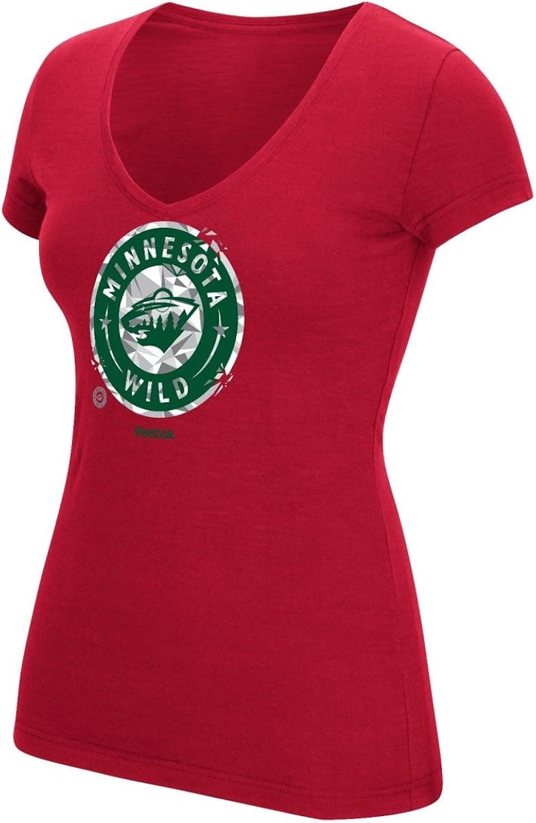 Reebok Minnesota Wild Women's NHL Ice Shatter Scoop Neck Shirt
