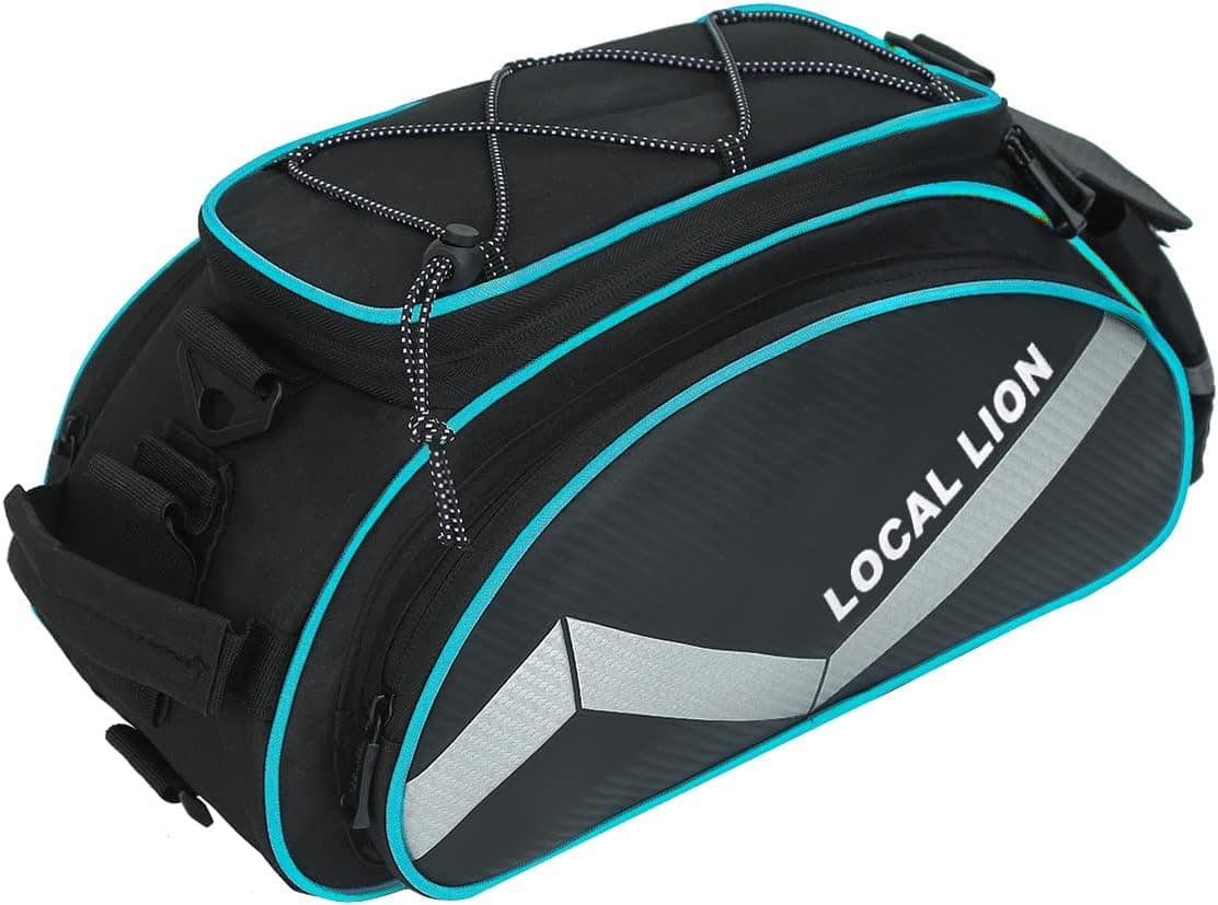 LOCALLION 12L Bike Trunk Bag Bicycle Rack Bag Bike Rear Seat Cargo Bag Bicycle Rack Trunk Panniers Bicycle Rear Rack Storage Luggage