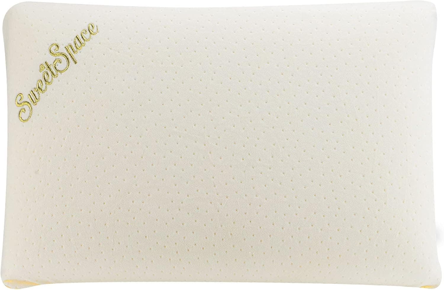 Latex Foam Pillow, Ergonomic Cervical Orthopedic Latex Foam with Washable Inner Cover, Sleeping Soft White Pillows for Neck and Shoulder Pain Relief (Queen Size 1 Pack)