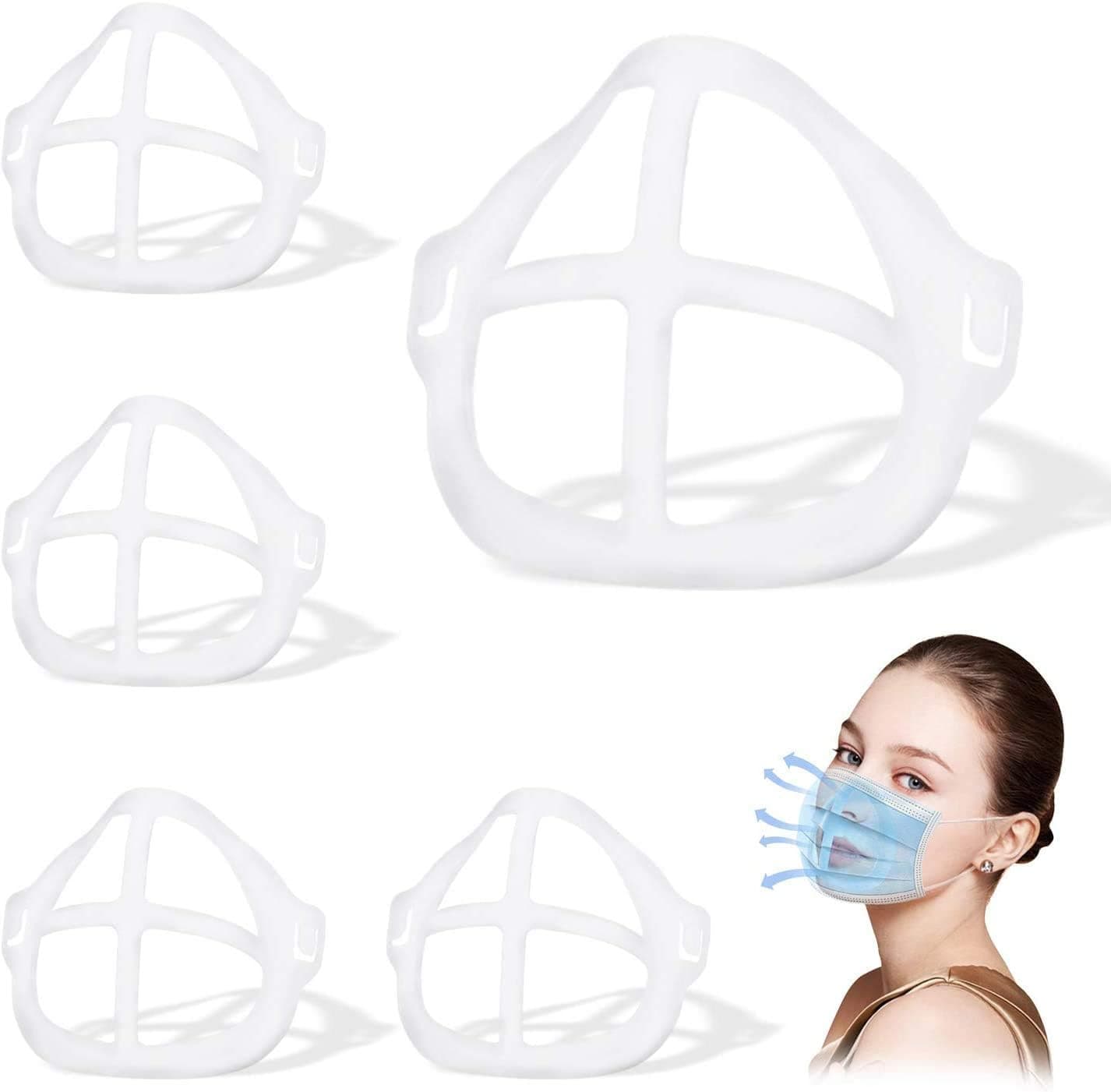 Doljucx 5 Pack 3D Mask Bracket, | Lipstick Protector | Internal Support Holder Frame | Keep Fabric off Mouth to Create More Breathing Space | Reusable Washable Face Mask Bracket.