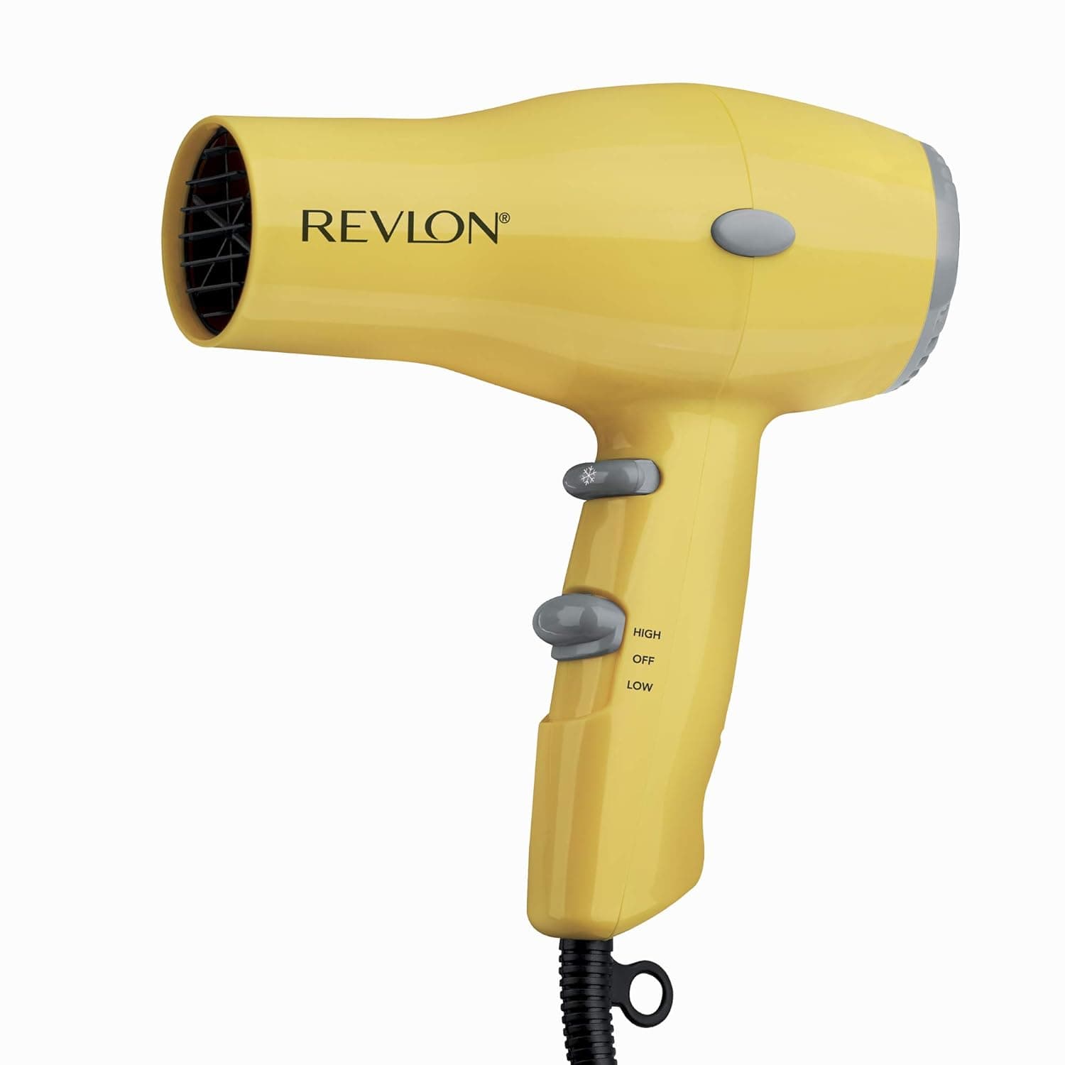 Revlon Compact Hair Dryer | 1875W Lightweight Design, Perfect for Travel, (Yellow)
