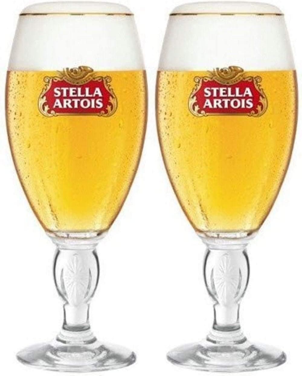 Stella Artois Chalice Pint Glasses Ce 20Oz / 568Ml (Set Of 2)