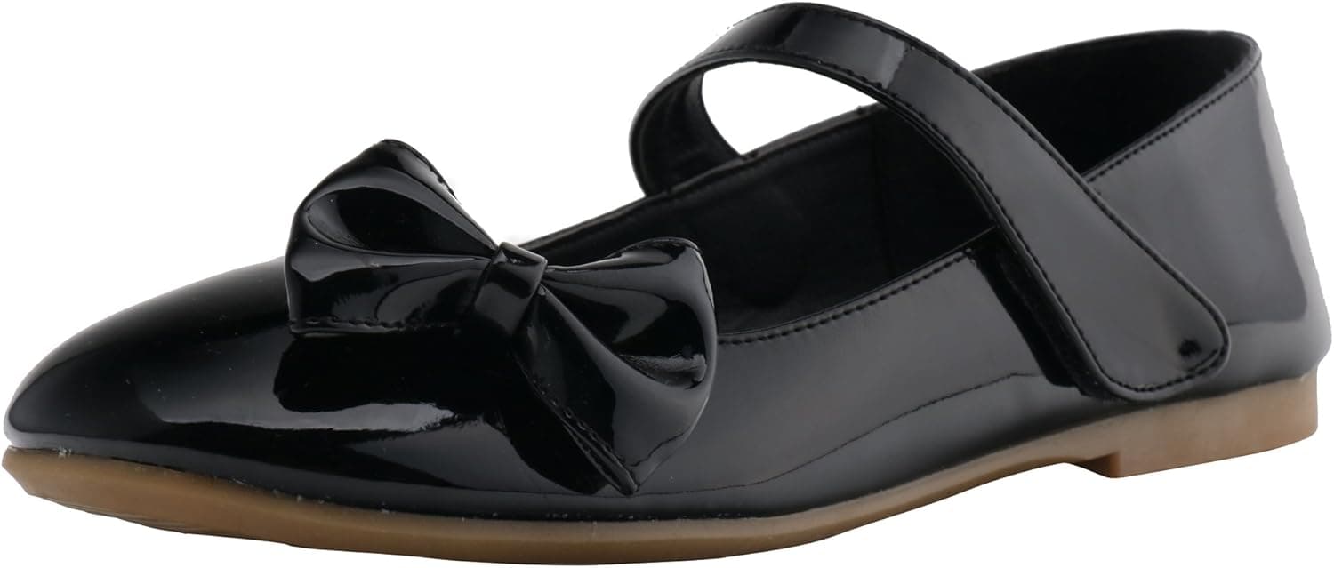 LONSOEN Little Girls Marry Jane Dress Ballet Flat Shoes(Toddler/Little Kid)