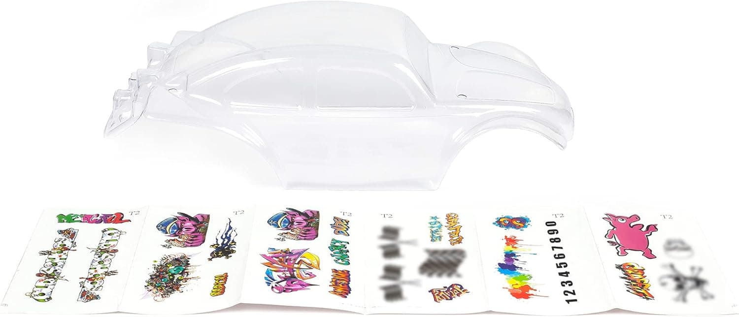 SummitLink Custom Body Clear Unpainted with Stickers Compatible for 1/10 Scale RC Car or Truck (Truck not Included) STB-C-01