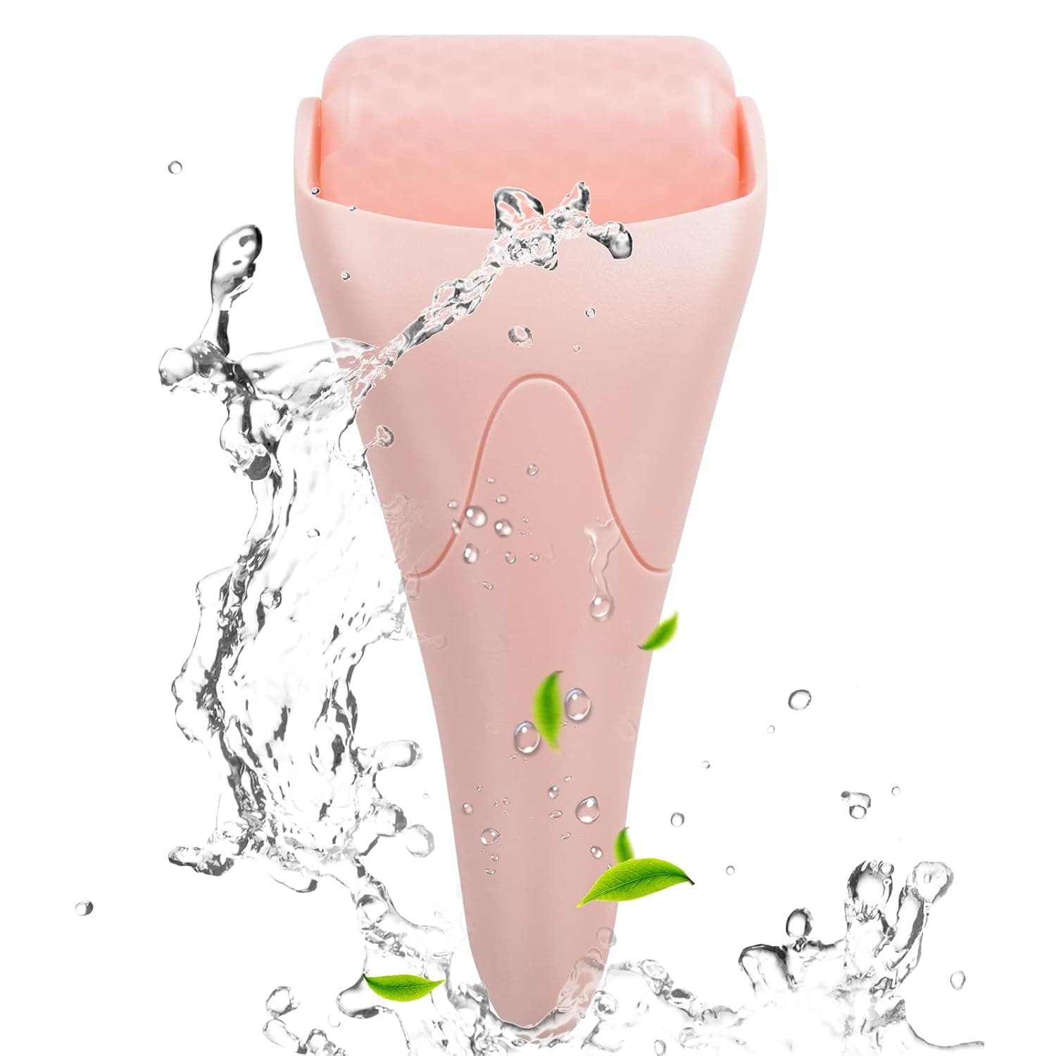 AMMON Ice Roller for Face Eye and Whole Body Puffiness Relief Face Roller Skin Care Tool Facial Ice Roller for Migraine Relief and Blood Circulation (Green Roller) (Pink)