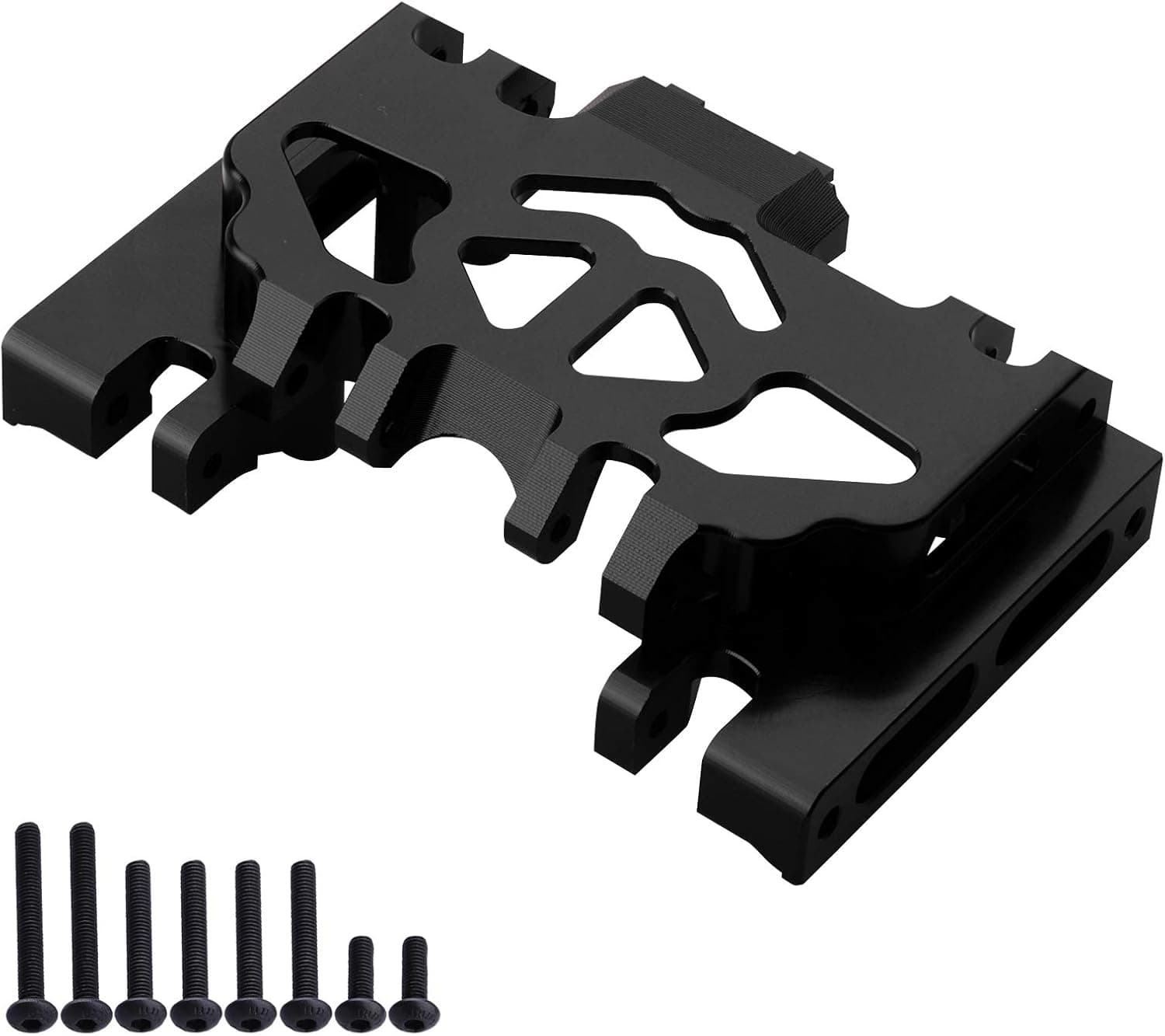 Hobbypark Upgrades Aluminum Center Transmission Skid Plate Mount for Traxxas TRX4 TRX-4 Parts 1/10 RC Crawler Replacement (Black)