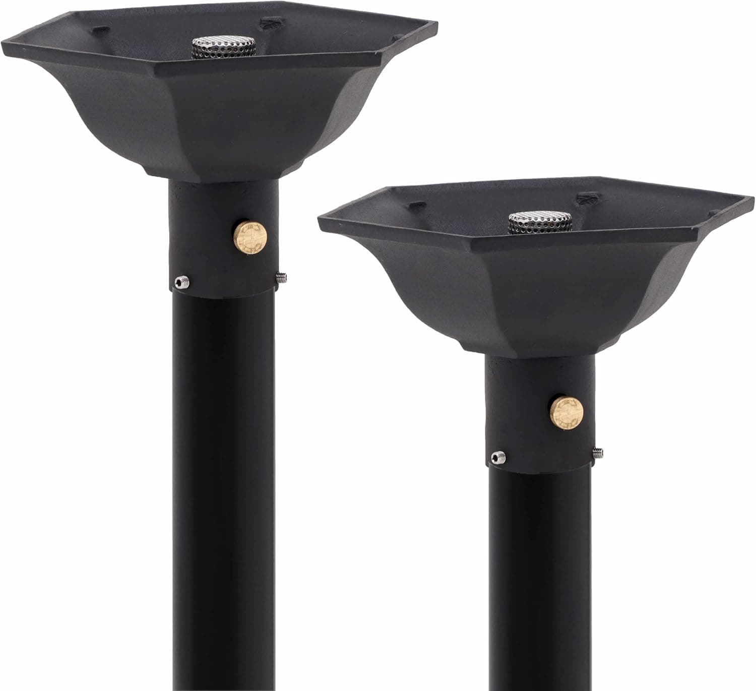 Big Kahuna Gas Tiki Style Torch - Exotic Propane or Natural Gas Lamp Includes a 82" Black Steel Pole for Easy Set Up - Permanent Outdoor Lights are Great for Landscape Lighting, Set of 2 (Bali Gulf)
