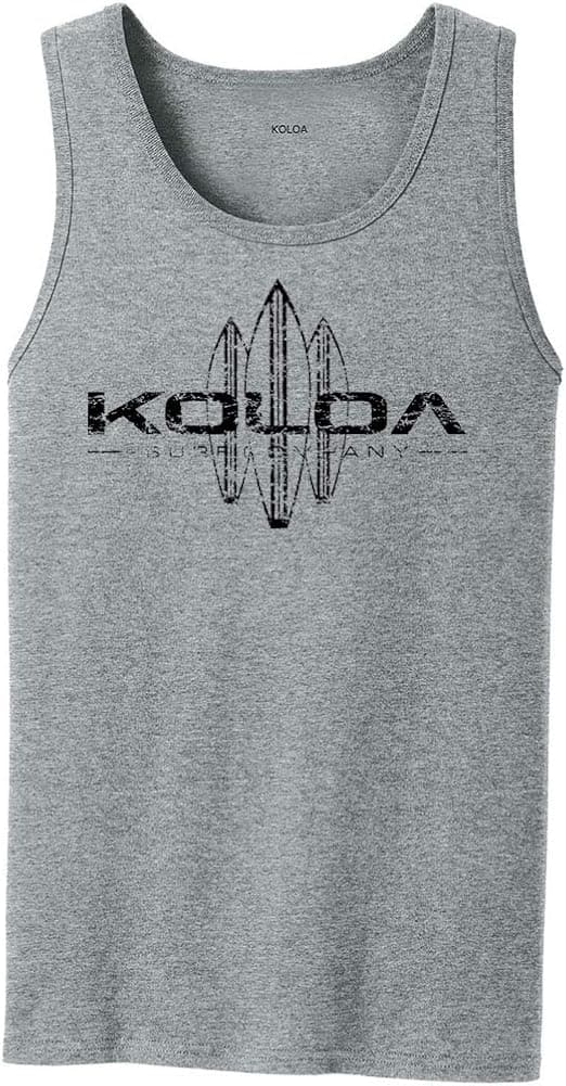 Koloa Vintage Surfboard Logo Tank Tops in 27 Colors. Adult Sizes: S-4XL
